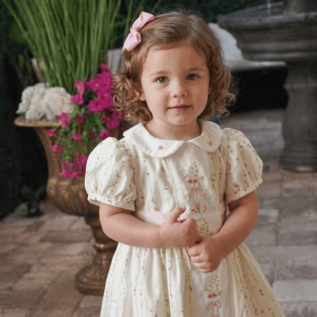 Detalle de ropa infantil artesanal