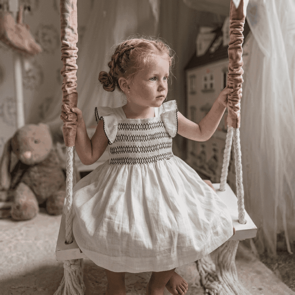 Niña luciendo vestido Hilo de Amor
